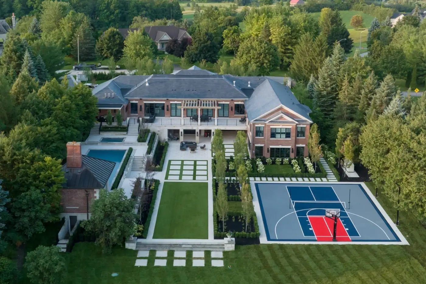 landscape designs with sports courts