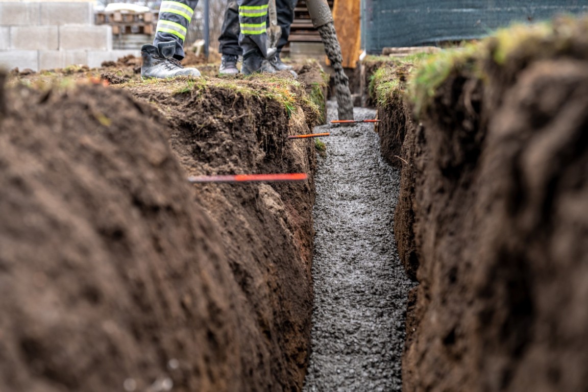 concrete in the ground for the foundation of the b 2025 01 08 06 47 19 utc